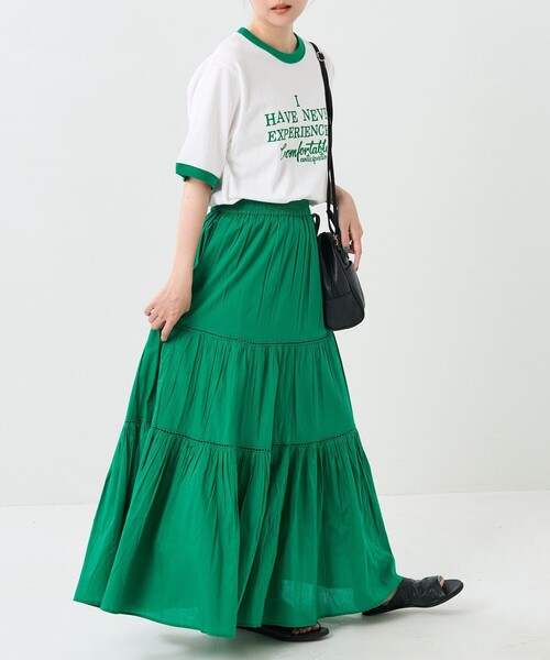 FREAK'S STORE（フリークスストア）の「VINTAGEリンガーTEE/ヴィンテージリンガーTシャツ（Tシャツ/カットソー・レディース・ブラウン/ネイビー/レッド/グリーン・ﾌﾘ-）」の6枚目の写真