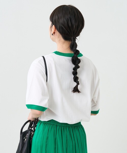 FREAK'S STORE（フリークスストア）の「VINTAGEリンガーTEE/ヴィンテージリンガーTシャツ（Tシャツ/カットソー・レディース・ブラウン/ネイビー/レッド/グリーン・ﾌﾘ-）」の12枚目の写真