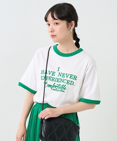FREAK'S STORE（フリークスストア）の「VINTAGEリンガーTEE/ヴィンテージリンガーTシャツ（Tシャツ/カットソー・レディース・ブラウン/ネイビー/レッド/グリーン・ﾌﾘ-）」の7枚目の写真