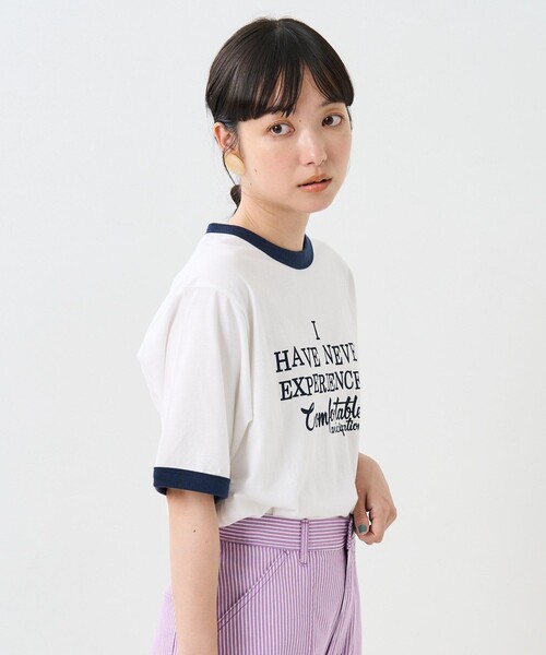 FREAK'S STORE（フリークスストア）の「VINTAGEリンガーTEE/ヴィンテージリンガーTシャツ（Tシャツ/カットソー・レディース・ブラウン/ネイビー/レッド/グリーン・ﾌﾘ-）」の8枚目の写真