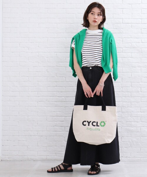 SHOO・LA・RUE（シューラルー）の「◆CYCLO BIGトートバッグ（トートバッグ・レディース・カーキ/ナチュラル/ブラック系1・00）」の16枚目の写真
