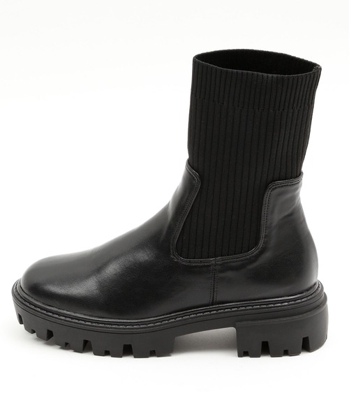 BAYFLOW（ベイフロー）の「トラックソールリブブーツ（ブーツ・レディース・ブラック/ベージュ・MEDIUM/LARGE）」の20枚目の写真