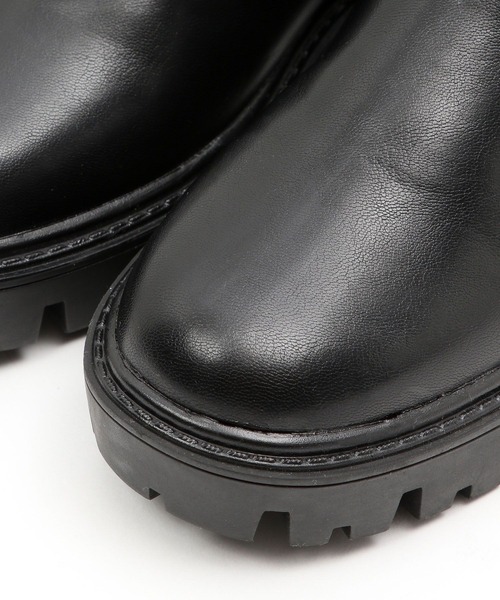 BAYFLOW（ベイフロー）の「トラックソールリブブーツ（ブーツ・レディース・ブラック/ベージュ・MEDIUM/LARGE）」の9枚目の写真