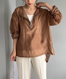 CAPRICIEUX LE'MAGE | シアーハーフジップシャツ(シャツ/ブラウス)
