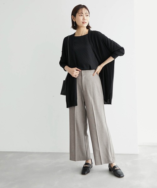 ROPE' PICNIC（ロペピクニック）の「UVカット＆洗濯機OK/Aラインカーディガン（カーディガン/ボレロ・レディース・ライトグレー/ブラック/グリーン・38）」の9枚目の写真