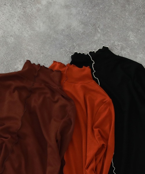 archives(アルシーヴ)の「【入荷禁止】アウトメローハイネックカットプルオーバー(Tシャツ/カットソー・レディース・ブラウン/オフホワイト/ブルーグレー/ブラック/オレンジ/ブルー/グリーン・MEDIUM)」の5枚目の写真