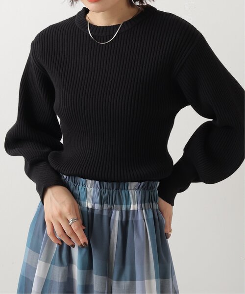 frames RAY CASSIN（フレームスレイカズン）の「ボリュームスリーブリブニット（ニット/セーター・レディース・ブラック/ベージュ/オフホワイト/ピンク/ターコイズブルー/イエロー/オレンジ/グリーン/ブルー/ラベンダー・FREE）」の19枚目の写真