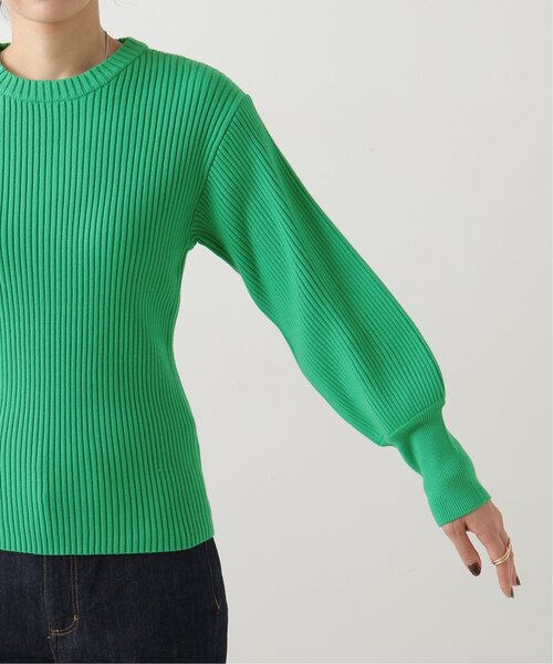 frames RAY CASSIN（フレームスレイカズン）の「ボリュームスリーブリブニット（ニット/セーター・レディース・ブラック/ベージュ/オフホワイト/ピンク/ターコイズブルー/イエロー/オレンジ/グリーン/ブルー/ラベンダー・FREE）」の12枚目の写真