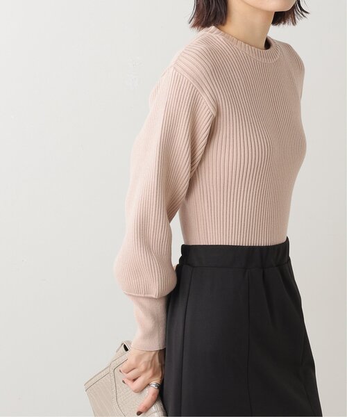 frames RAY CASSIN（フレームスレイカズン）の「ボリュームスリーブリブニット（ニット/セーター・レディース・ブラック/ベージュ/オフホワイト/ピンク/ターコイズブルー/イエロー/オレンジ/グリーン/ブルー/ラベンダー・FREE）」の21枚目の写真