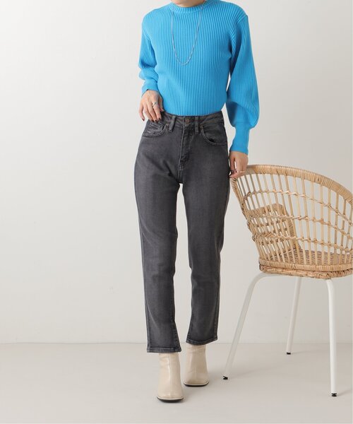 frames RAY CASSIN（フレームスレイカズン）の「ボリュームスリーブリブニット（ニット/セーター・レディース・ブラック/ベージュ/オフホワイト/ピンク/ターコイズブルー/イエロー/オレンジ/グリーン/ブルー/ラベンダー・FREE）」の18枚目の写真