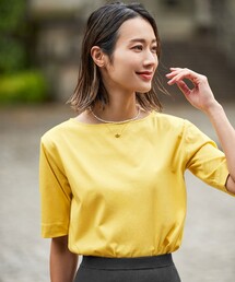 OPAQUE.CLIP | シルキースーピマ ボートネックカットソー【WEB限定サイズ】(Tシャツ/カットソー)