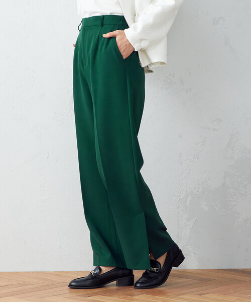COMME CA ISM（コムサイズム）の「サイドベンツ　ワイドパンツ（その他パンツ・レディース・ブラック/ピンク/グリーン・MEDIUM/LARGE）」の3枚目の写真