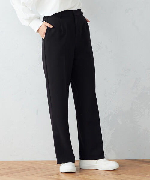 COMME CA ISM（コムサイズム）の「サイドベンツ　ワイドパンツ（その他パンツ・レディース・ブラック/ピンク/グリーン・MEDIUM/LARGE）」の2枚目の写真