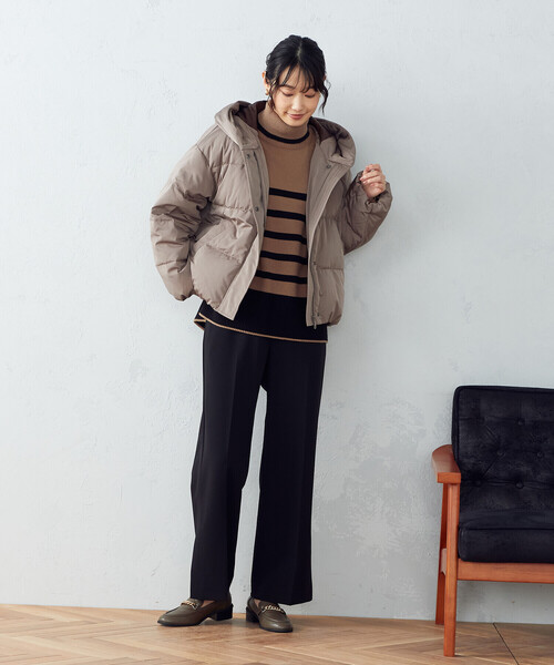 COMME CA ISM（コムサイズム）の「サイドベンツ　ワイドパンツ（その他パンツ・レディース・ブラック/ピンク/グリーン・MEDIUM/LARGE）」の5枚目の写真