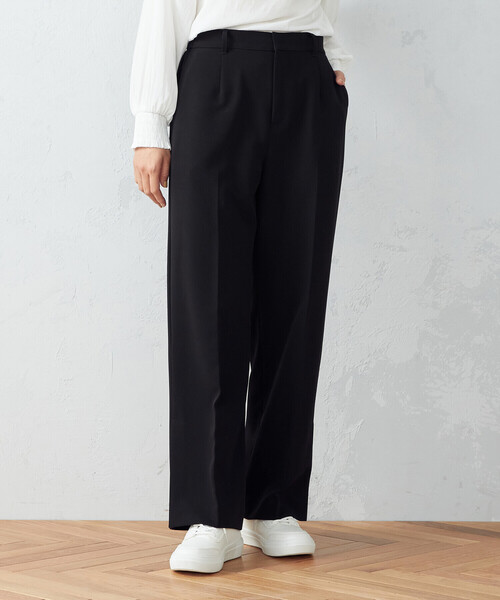 COMME CA ISM（コムサイズム）の「サイドベンツ　ワイドパンツ（その他パンツ・レディース・ブラック/ピンク/グリーン・MEDIUM/LARGE）」の6枚目の写真