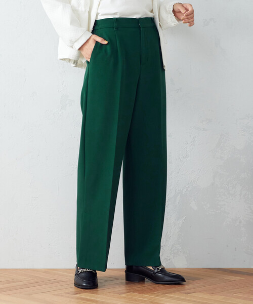 COMME CA ISM（コムサイズム）の「サイドベンツ　ワイドパンツ（その他パンツ・レディース・ブラック/ピンク/グリーン・MEDIUM/LARGE）」の9枚目の写真