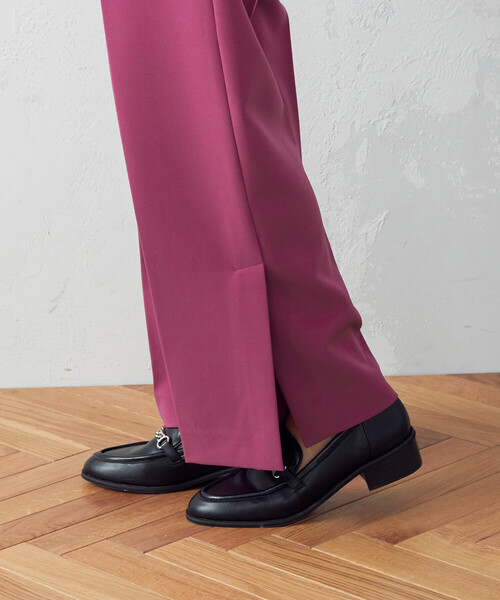 COMME CA ISM（コムサイズム）の「サイドベンツ　ワイドパンツ（その他パンツ・レディース・ブラック/ピンク/グリーン・MEDIUM/LARGE）」の22枚目の写真