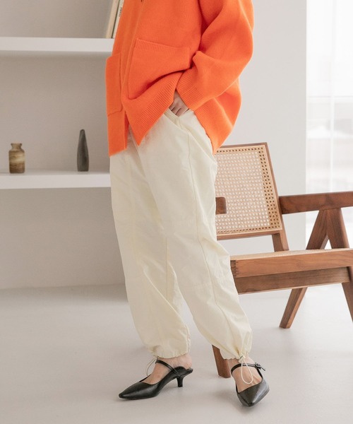 LOWRYS FARM（ローリーズファーム）の「リップストップドロストパンツ　122753（その他パンツ・レディース・ブラック/オフホワイト/カーキ・FREE）」の2枚目の写真