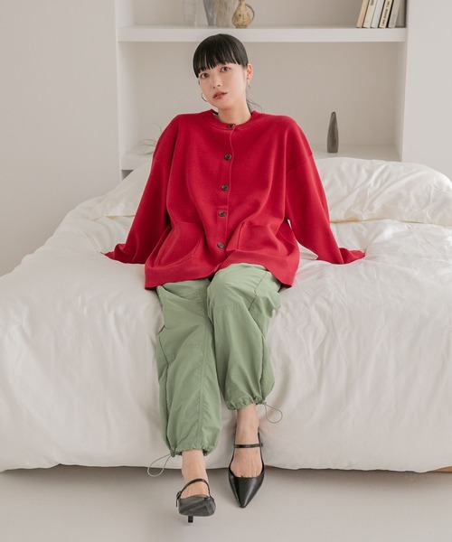 LOWRYS FARM（ローリーズファーム）の「リップストップドロストパンツ　122753（その他パンツ・レディース・ブラック/オフホワイト/カーキ・FREE）」の8枚目の写真