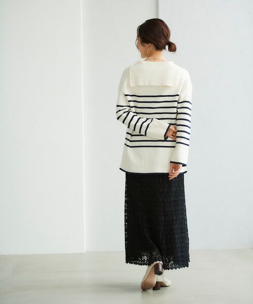 le.coeur blanc(ルクールブラン)の「フラワーレースマーメイドスカート(スカート・レディース・アイボリー/カーキオリーブ/ブラック・38)」の8枚目の写真