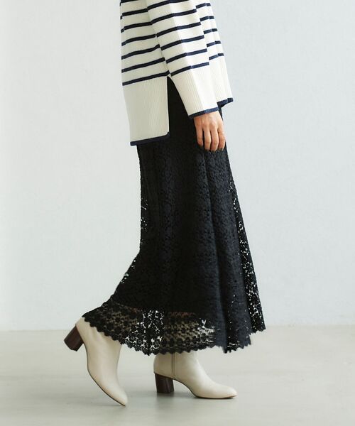 le.coeur blanc(ルクールブラン)の「フラワーレースマーメイドスカート(スカート・レディース・アイボリー/カーキオリーブ/ブラック・38)」の10枚目の写真