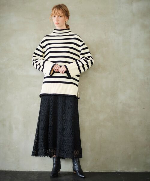 le.coeur blanc(ルクールブラン)の「フラワーレースマーメイドスカート(スカート・レディース・アイボリー/カーキオリーブ/ブラック・38)」の11枚目の写真