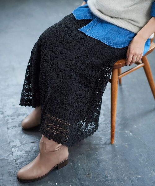 le.coeur blanc(ルクールブラン)の「フラワーレースマーメイドスカート(スカート・レディース・アイボリー/カーキオリーブ/ブラック・38)」の14枚目の写真