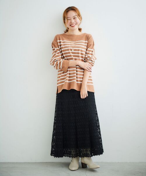 le.coeur blanc(ルクールブラン)の「フラワーレースマーメイドスカート(スカート・レディース・アイボリー/カーキオリーブ/ブラック・38)」の16枚目の写真