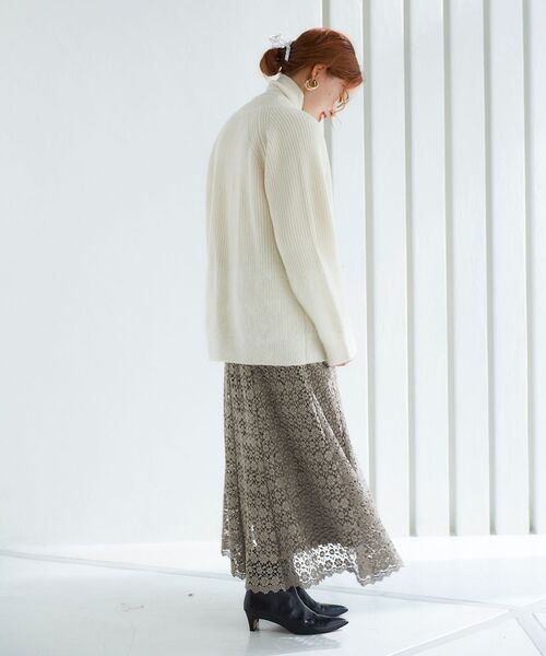 le.coeur blanc(ルクールブラン)の「フラワーレースマーメイドスカート(スカート・レディース・アイボリー/カーキオリーブ/ブラック・38)」の22枚目の写真