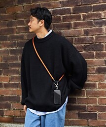 FREAK'S STORE | WEB限定 ビッグシルエット 畔編み クルーネックニット/ルーズフィット(ニット/セーター)