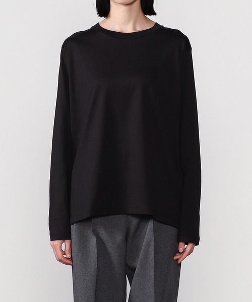 handvaerk（ハンドバーク）の「handvaerk | 60/2 フロントヨーク長袖Tシャツ WOMEN（Tシャツ/カットソー・レディース・ホワイト/ブラック/ダークグレー・SMALL）」の6枚目の写真