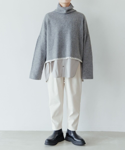 LOWRYS FARM（ローリーズファーム）の「ショートハイネックプルオーバー　357639（ニット/セーター・キッズ・ブラック/グレー/アイボリー・150cm/160cm）」の3枚目の写真