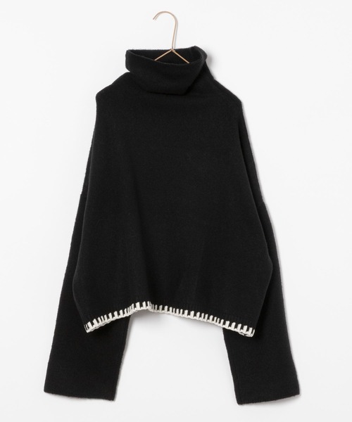 LOWRYS FARM（ローリーズファーム）の「ショートハイネックプルオーバー　357639（ニット/セーター・キッズ・ブラック/グレー/アイボリー・150cm/160cm）」の2枚目の写真