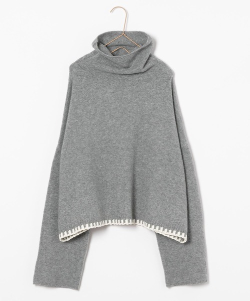 LOWRYS FARM（ローリーズファーム）の「ショートハイネックプルオーバー　357639（ニット/セーター・キッズ・ブラック/グレー/アイボリー・150cm/160cm）」の6枚目の写真