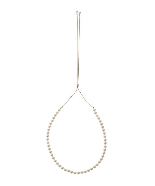 LAGUNAMOON（ラグナムーン）の「LADYフェイクパールアジャスターネックレス（ネックレス・レディース・アイボリー・FREE）」の7枚目の写真