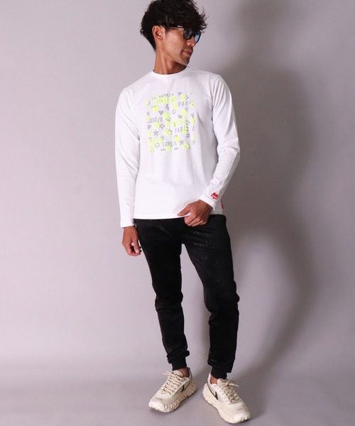 LUXE/R(ラグジュ)の「(RM)【ユニセックス】【LUXE/R】モノグラム プリント 長袖 Tシャツ(Tシャツ/カットソー・メンズ・ホワイト/ブラック/グレー・LARGE/MEDIUM)」の18枚目の写真