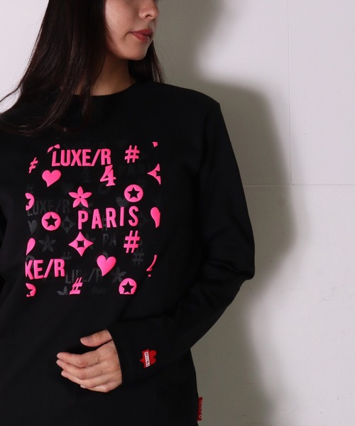 LUXE/R(ラグジュ)の「(RM)【ユニセックス】【LUXE/R】モノグラム プリント 長袖 Tシャツ(Tシャツ/カットソー・メンズ・ホワイト/ブラック/グレー・LARGE/MEDIUM)」の19枚目の写真