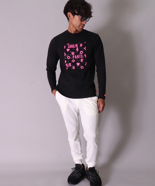 LUXE/R(ラグジュ)の「(RM)【ユニセックス】【LUXE/R】モノグラム プリント 長袖 Tシャツ(Tシャツ/カットソー・メンズ・ホワイト/ブラック/グレー・LARGE/MEDIUM)」の17枚目の写真