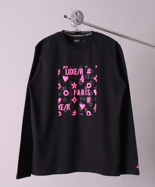 LUXE/R(ラグジュ)の「(RM)【ユニセックス】【LUXE/R】モノグラム プリント 長袖 Tシャツ(Tシャツ/カットソー・メンズ・ホワイト/ブラック/グレー・LARGE/MEDIUM)」の13枚目の写真