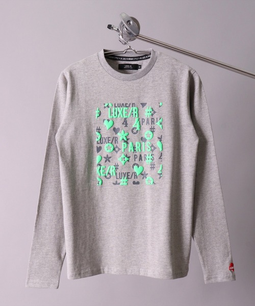 LUXE/R(ラグジュ)の「(RM)【ユニセックス】【LUXE/R】モノグラム プリント 長袖 Tシャツ(Tシャツ/カットソー・メンズ・ホワイト/ブラック/グレー・LARGE/MEDIUM)」の12枚目の写真