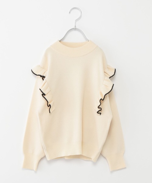 GLOBAL WORK(グローバルワーク)の「メルティフリルニット/281597(ニット/セーター・キッズ・スカイブルー/ブラック/オフホワイト/その他・110cm/100cm/120cm/130cm/140cm/150cm/160cm)」の11枚目の写真