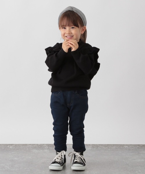 GLOBAL WORK(グローバルワーク)の「メルティフリルニット/281597(ニット/セーター・キッズ・スカイブルー/ブラック/オフホワイト/その他・110cm/100cm/120cm/130cm/140cm/150cm/160cm)」の12枚目の写真