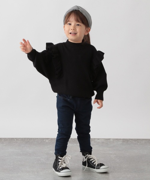 GLOBAL WORK(グローバルワーク)の「メルティフリルニット/281597(ニット/セーター・キッズ・スカイブルー/ブラック/オフホワイト/その他・110cm/100cm/120cm/130cm/140cm/150cm/160cm)」の14枚目の写真