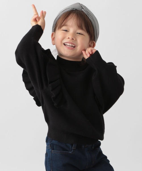 GLOBAL WORK(グローバルワーク)の「メルティフリルニット/281597(ニット/セーター・キッズ・スカイブルー/ブラック/オフホワイト/その他・110cm/100cm/120cm/130cm/140cm/150cm/160cm)」の15枚目の写真