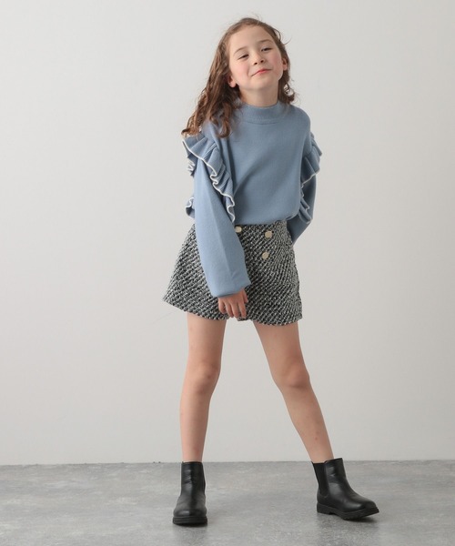 GLOBAL WORK(グローバルワーク)の「メルティフリルニット/281597(ニット/セーター・キッズ・スカイブルー/ブラック/オフホワイト/その他・110cm/100cm/120cm/130cm/140cm/150cm/160cm)」の20枚目の写真