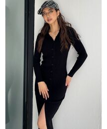 GYDA | POLOデザイン ニットロングワンピース(ワンピース)