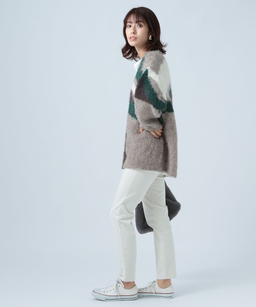 BAYFLOW（ベイフロー）の「[真冬もあったか]ストレッチ裏起毛パンツ（その他パンツ・レディース・ブラック/オフホワイト/ブルー/モカ・SMALL/MEDIUM/LARGE）」の9枚目の写真