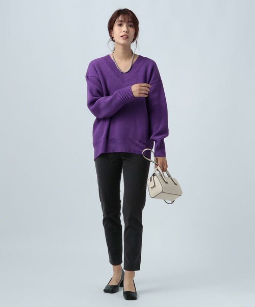 BAYFLOW（ベイフロー）の「[真冬もあったか]ストレッチ裏起毛パンツ（その他パンツ・レディース・ブラック/オフホワイト/ブルー/モカ・SMALL/MEDIUM/LARGE）」の11枚目の写真