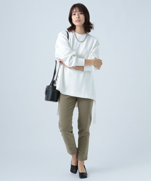 BAYFLOW（ベイフロー）の「[真冬もあったか]ストレッチ裏起毛パンツ（その他パンツ・レディース・ブラック/オフホワイト/ブルー/モカ・SMALL/MEDIUM/LARGE）」の14枚目の写真