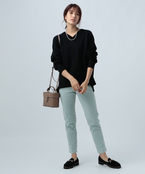 BAYFLOW（ベイフロー）の「[真冬もあったか]ストレッチ裏起毛パンツ（その他パンツ・レディース・ブラック/オフホワイト/ブルー/モカ・SMALL/MEDIUM/LARGE）」の17枚目の写真